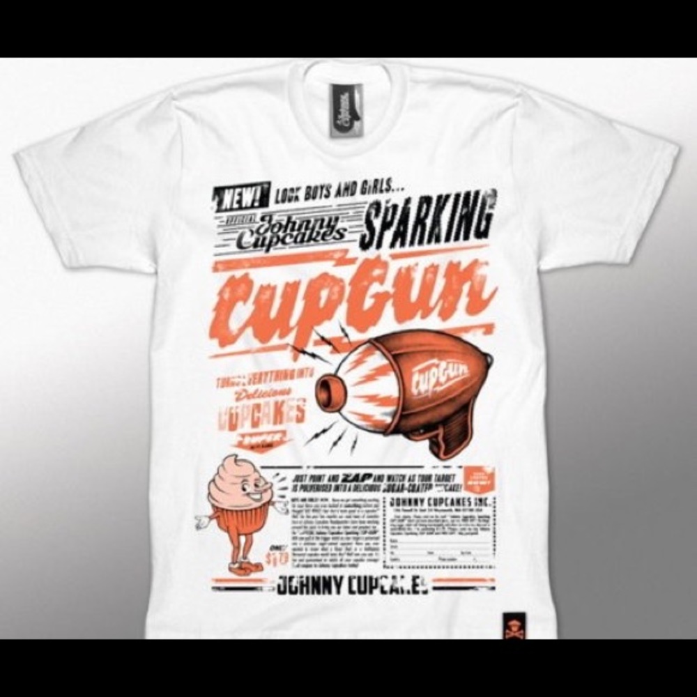 RARE - Johnny Cupcakes “CAP GUN” Shirt